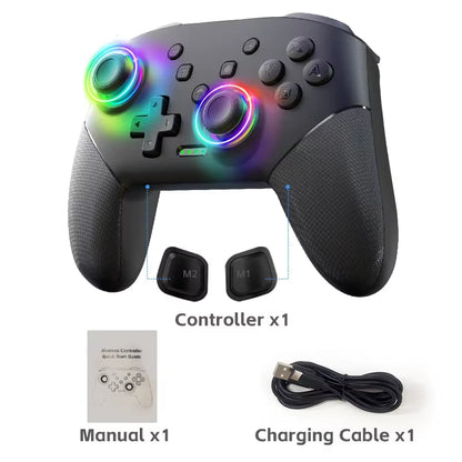 Wireless Game Controller for Switch / Lite / OLED Model PC Gaming Joystick Dual Vibration Turbo